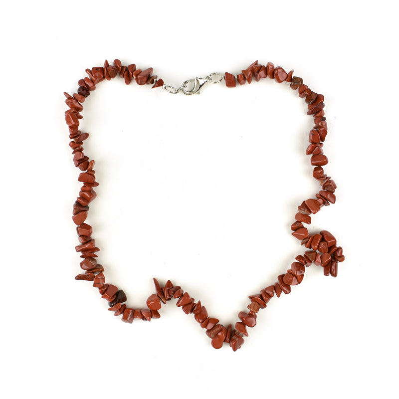 Jaspis červený náhrdelník sekaný